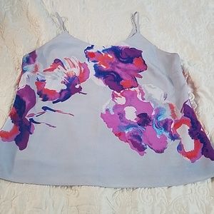 Grey and purple floral camisole